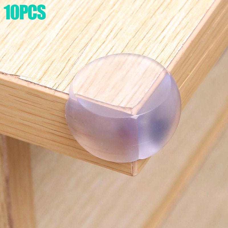 10Pcs round PVC Desk Table Edge Corner Safety Protector Sticker Pad anti Crash for Toddler Baby