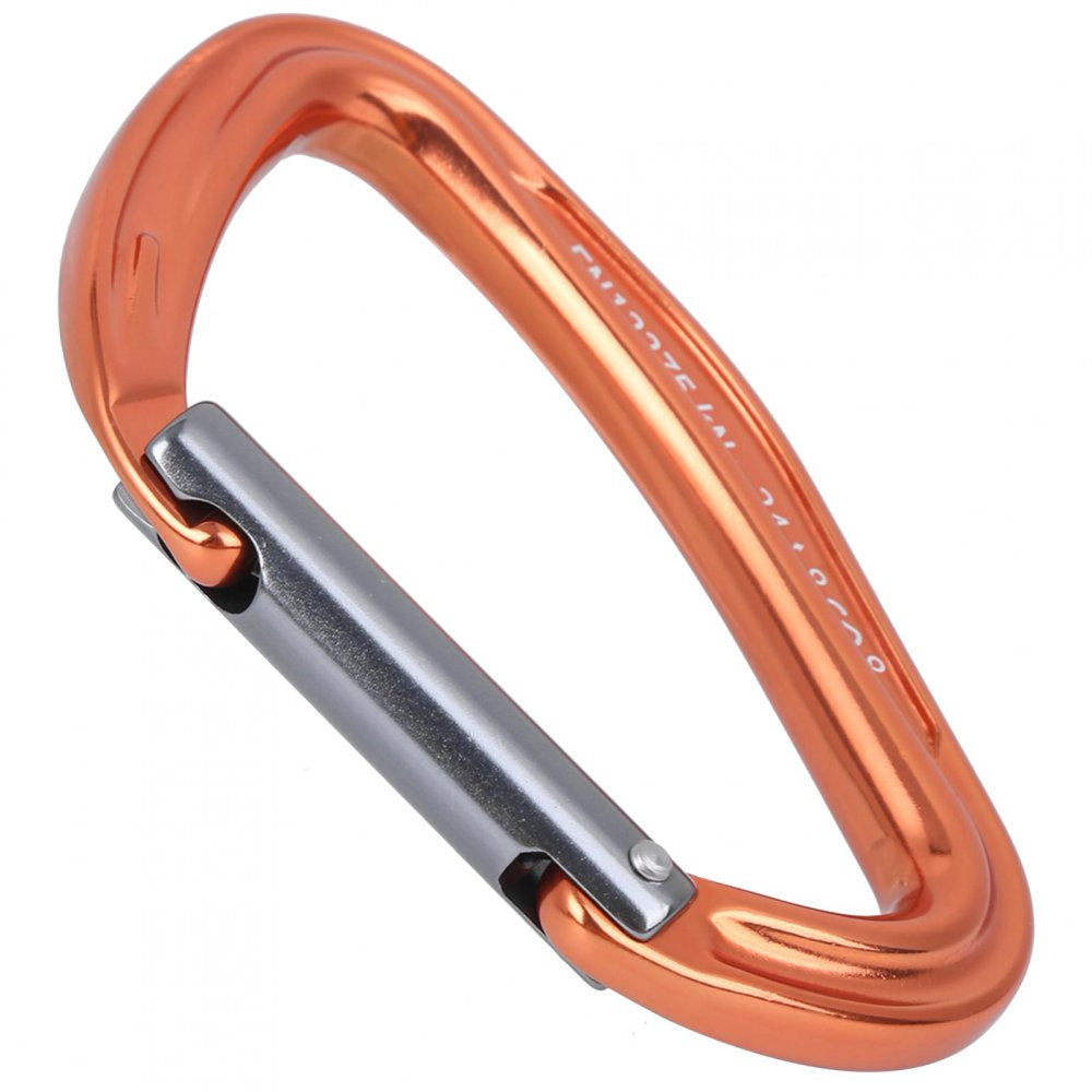 Fugacal Outdoor Mountaineering Carabiner Rock Climbing Safety Hanging Buckle Orange Straight Door,Mountaineering Hanging Buckle,Rock Climbing Accessory