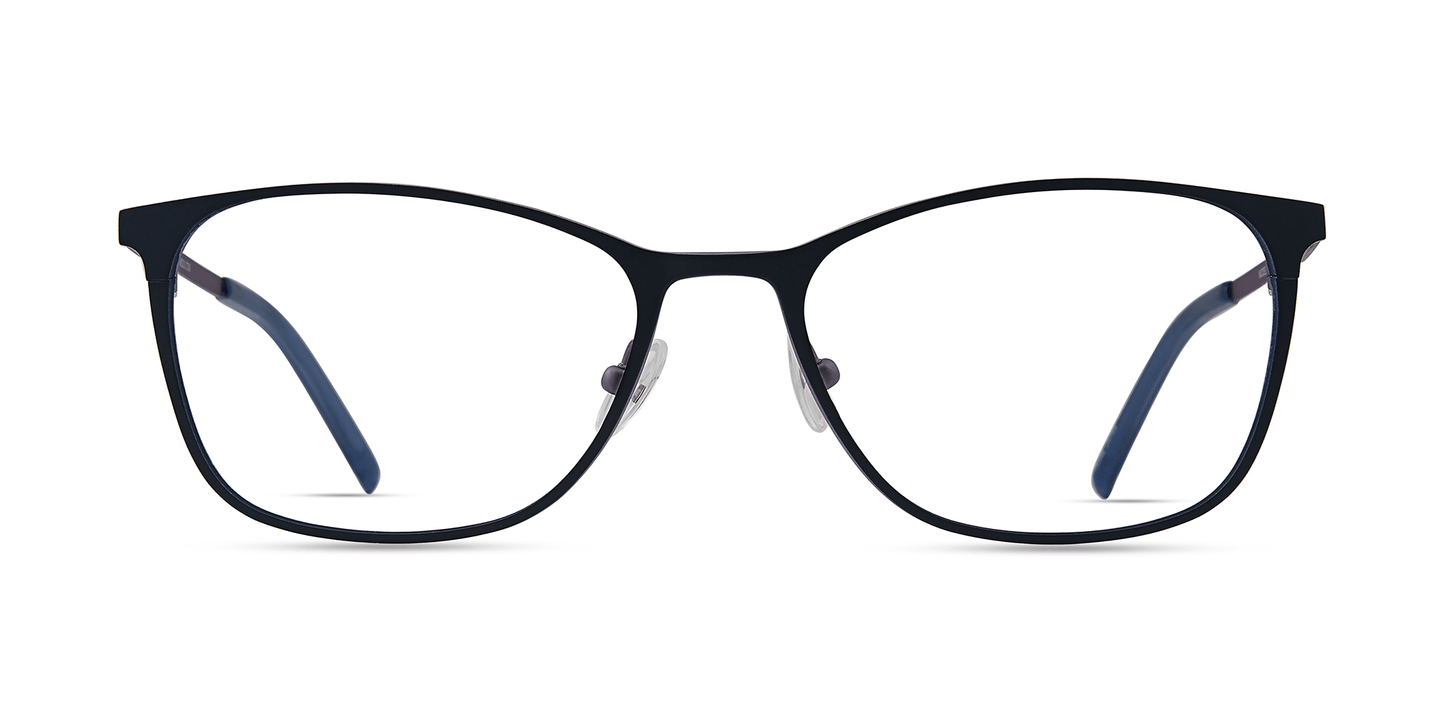 modo 4231 optical eyewear ladies female women titanium metal made in japan lightweight comfortable strong durable square shape medium to large faces classic modern contemporary matte navy front