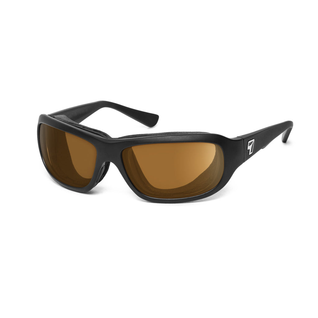 7eye Aspen in Matte Black Frame and Polarized Copper Lens profile view