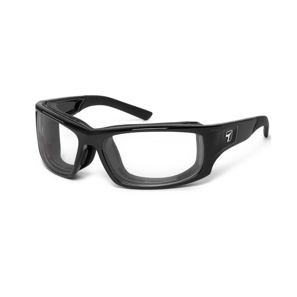 7eye Panhead in Glossy Black Frame and Clear Lens profile view
