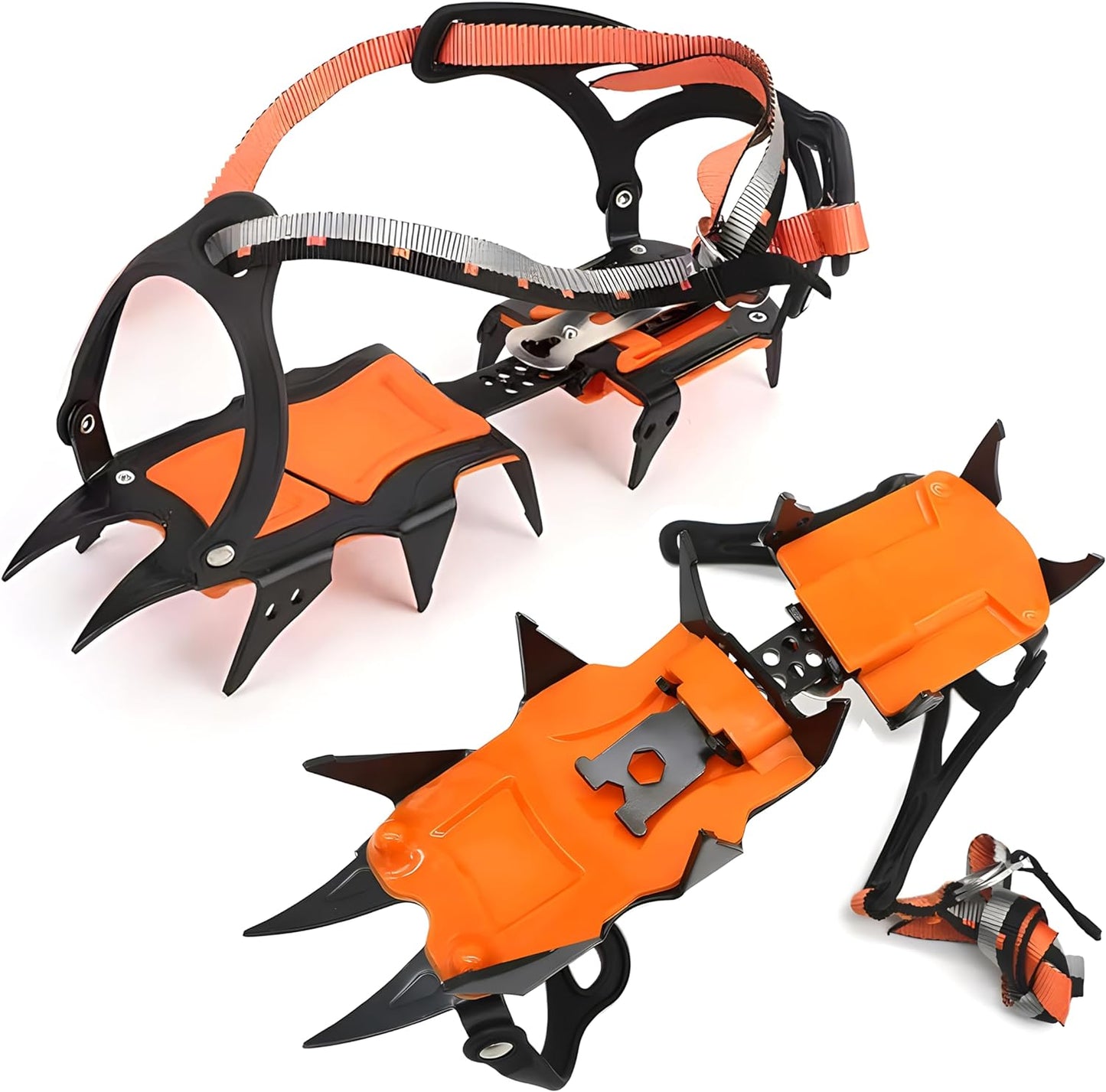 Ice Cleats - Crampons Spikes for Robust Traction, Unisex Ice Cleats for Shoes and Boots - Ideal for Mountaineering & Ice Climbing