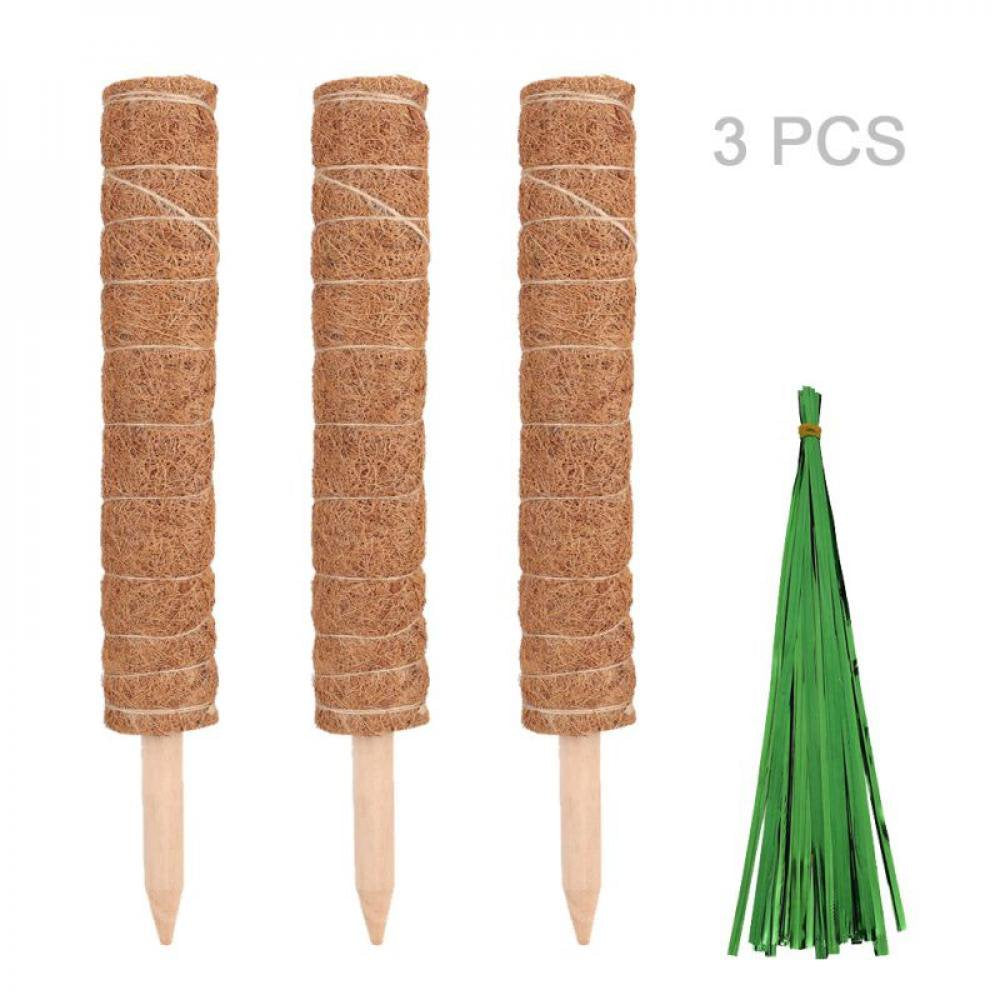 4Pcs Plant Stand Coir Moss Totem Pole Coconut Sticks Plants Climbing Fram Greenhouse Plant Holder Garden Tools