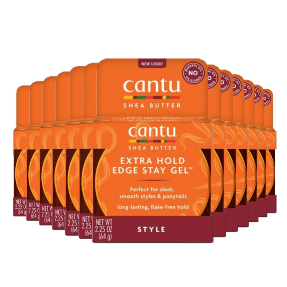 Cantu Extra Hold Edge Stay Gel - 2.25oz - 12 Packs