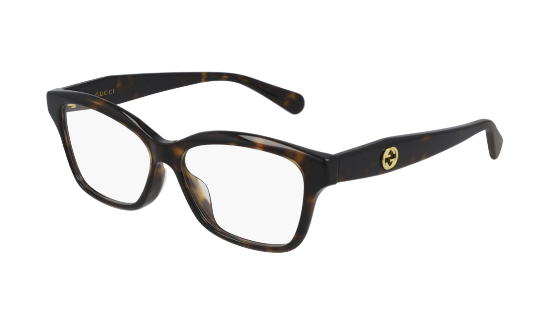 Frames Gucci GG0801OA Black, D Frame, Frames, Gucci, Havana, Medium, Non-Polarized, Plastic, Prescription, Womens