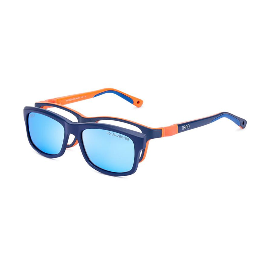 Nano Crew Solar Clip Navy/Orange angled view