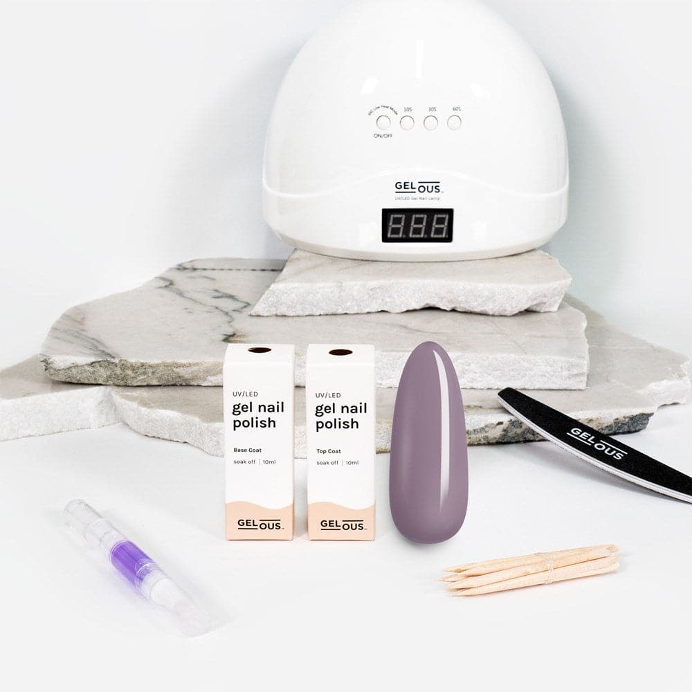 Gelous gel nail polish Moody in Mauve Essentials Pack - photographed in New Zealand