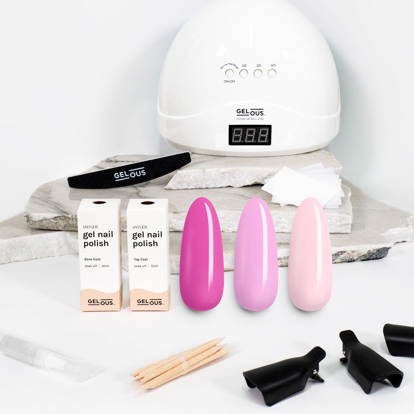 Gelous gel nail polish Pinks 3 Polish Starter Pack - photographed in New Zealand