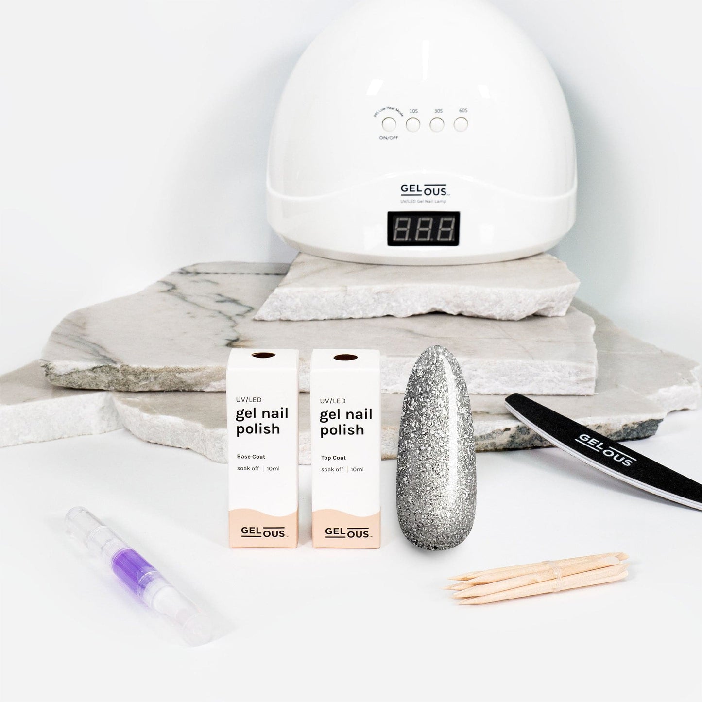 Gelous gel nail polish Silver Lining Essentials Pack - photographed in New Zealand