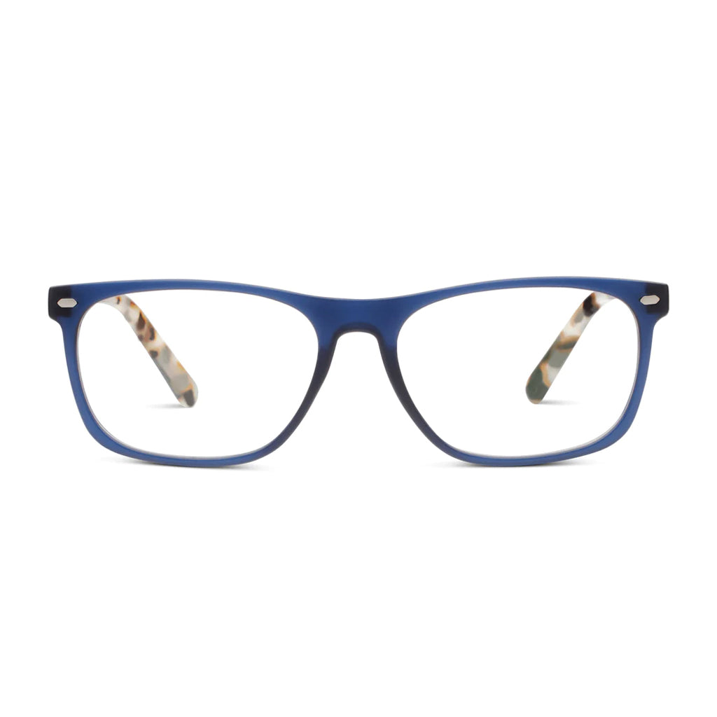 Peepers Readers Dexter frame in Navy/Chai Tortoise front view