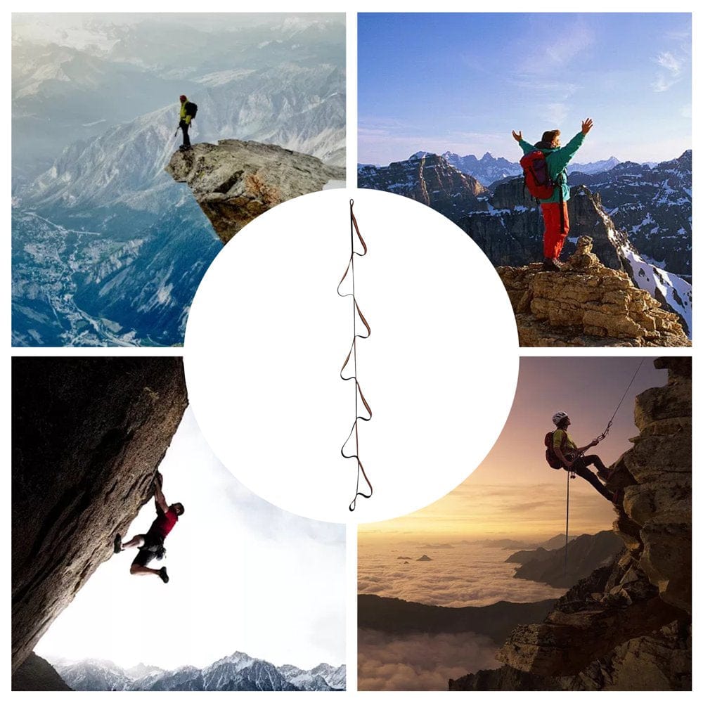 Climbing Aider,5 Step Lightweight Wear-Resisting Foot Ascender Loop, Improve the Efficiency of Climbing Rope for Rock Climbing, Mountaineering by TWSOUL