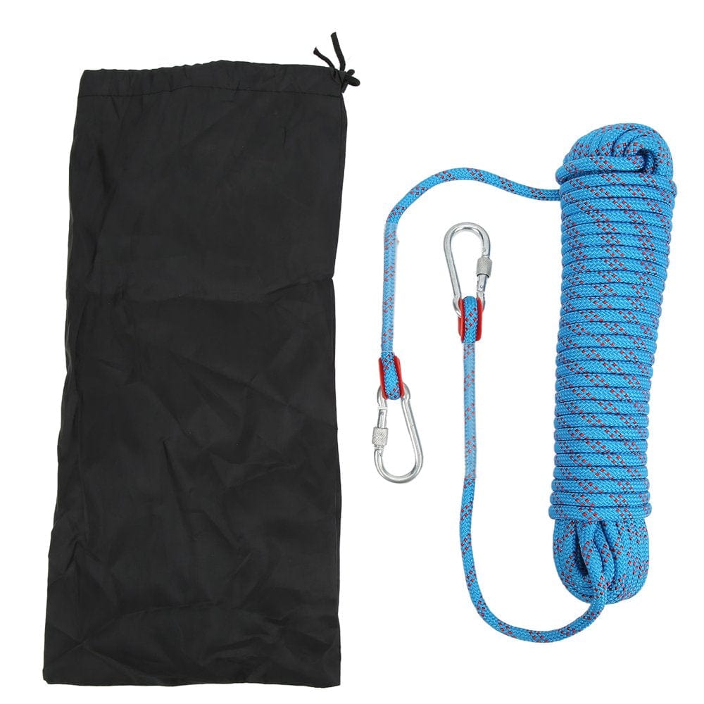 Climbing Rope, Polyester Sturdy 8Mm Static Sports Rope Tear Resistant for Outdoor Black