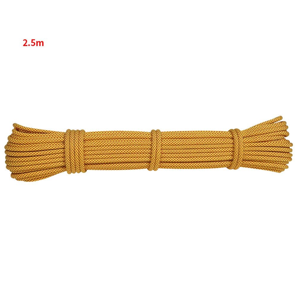 Climbing Rope Portable 6Mm Non-Slip Downhill Rope Outdoor Activity Survival Accessory, 1M, Fluorescent Green