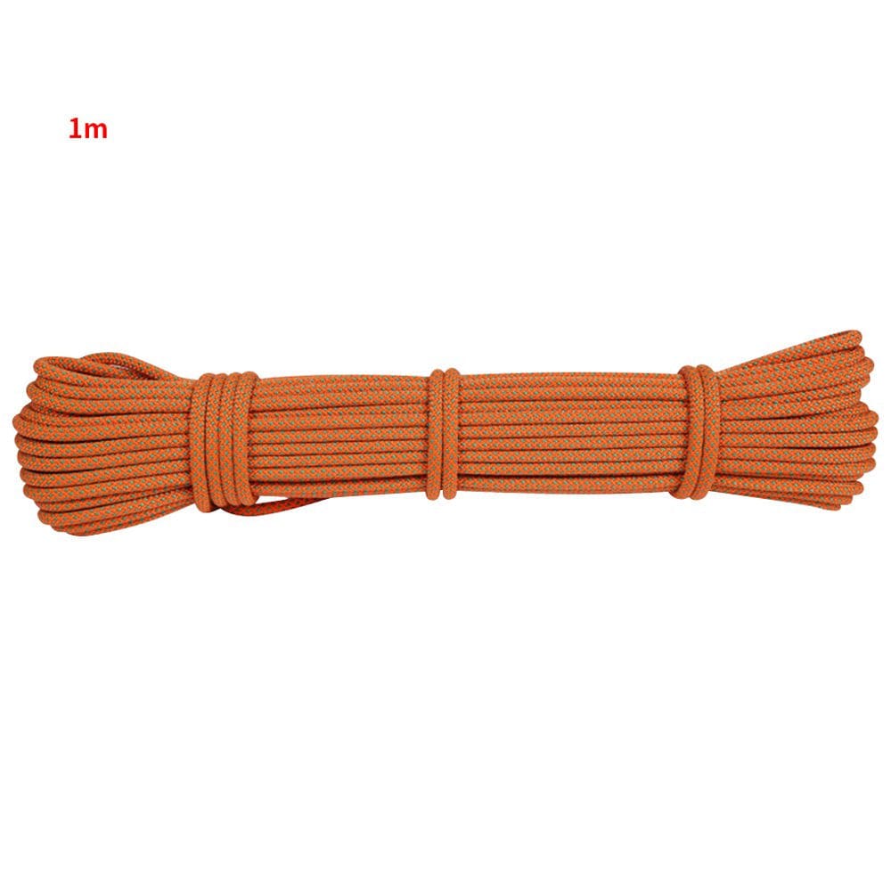 Climbing Rope Portable 6Mm Non-Slip Downhill Rope Outdoor Activity Survival Accessory, 1M, Orange