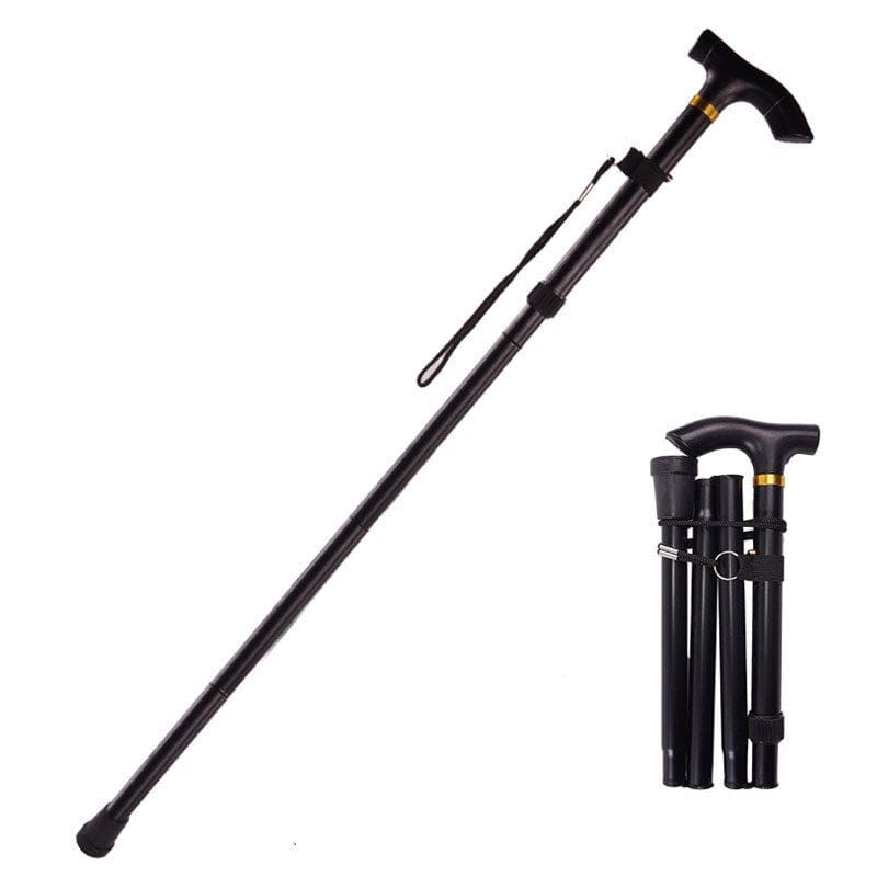 FANCY Trekking Pole Hiking Pole Ultralight 4 Sections Adjustable Aluminum Alloy Poles Folding Cane Climbing Accessories