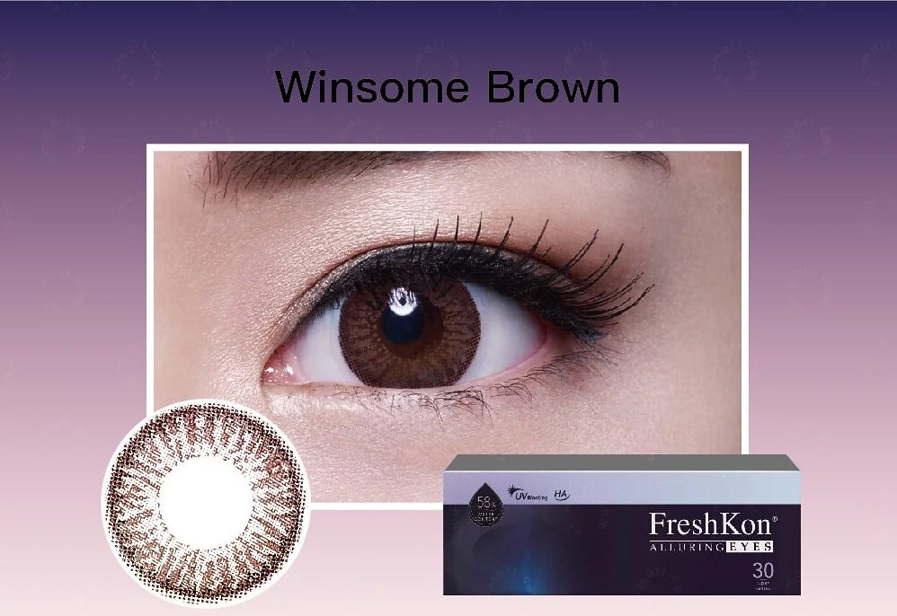FreshKon Alluring Eyes Winsome Brown 1 Day 30 Pack
