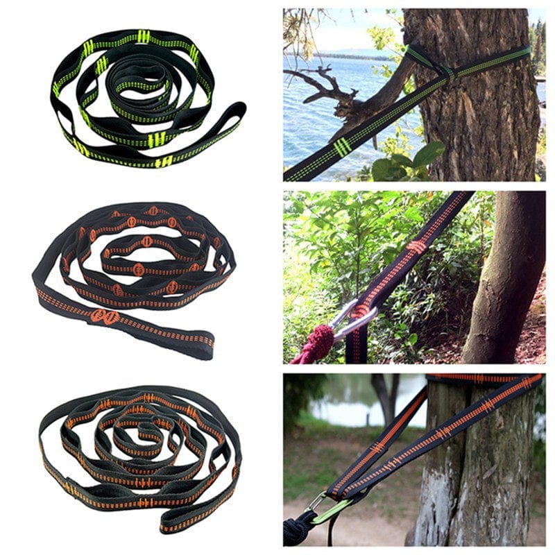 SUPERHOMUSE Outdoor Camping Climbing Portable Nylon 1000D Tree Hanging Durable Hammock Straps Rope Belt 280Cm