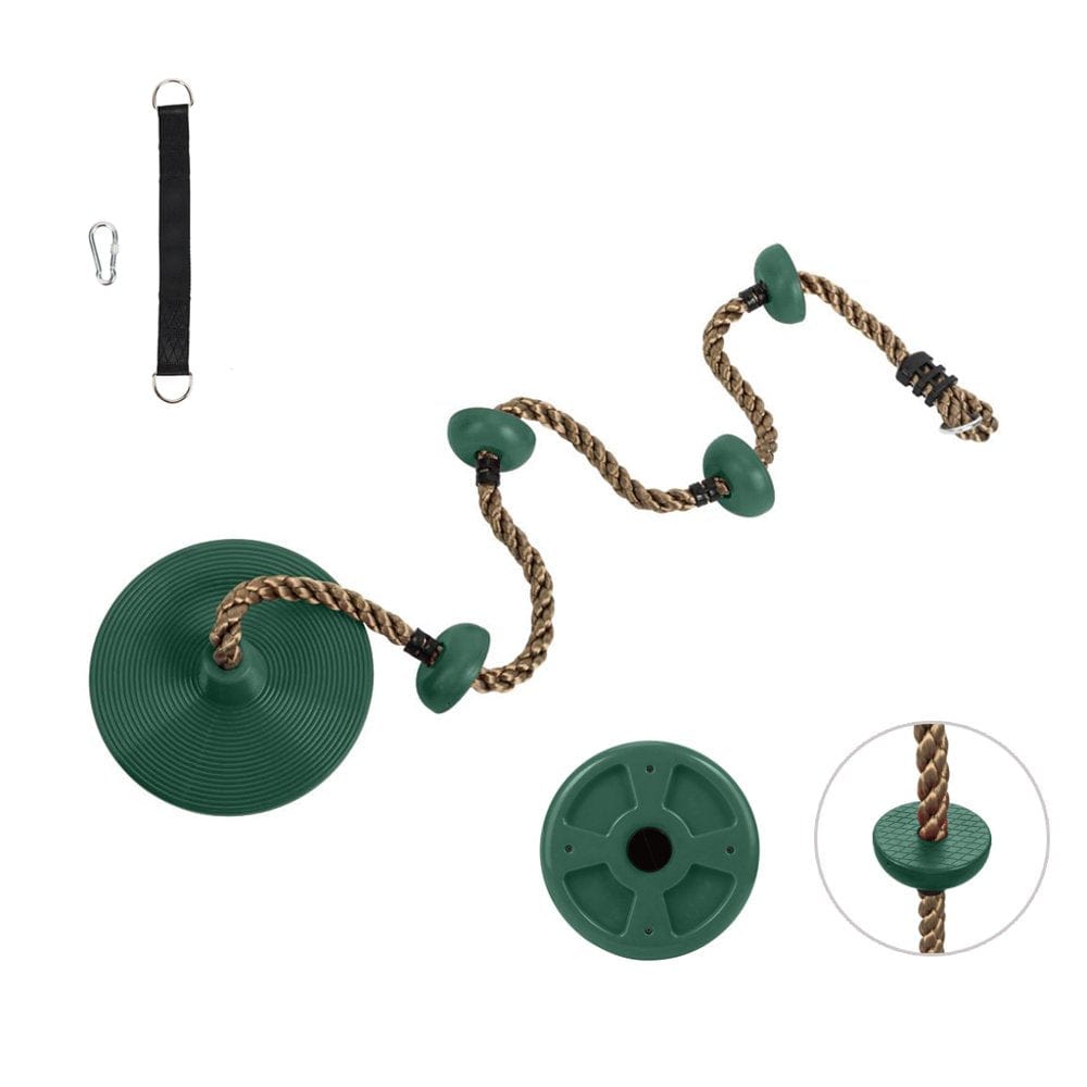Ubesgoo 18.8" Kids Disc Swing Climbing Rope Tree Swing Set Accessories,Green