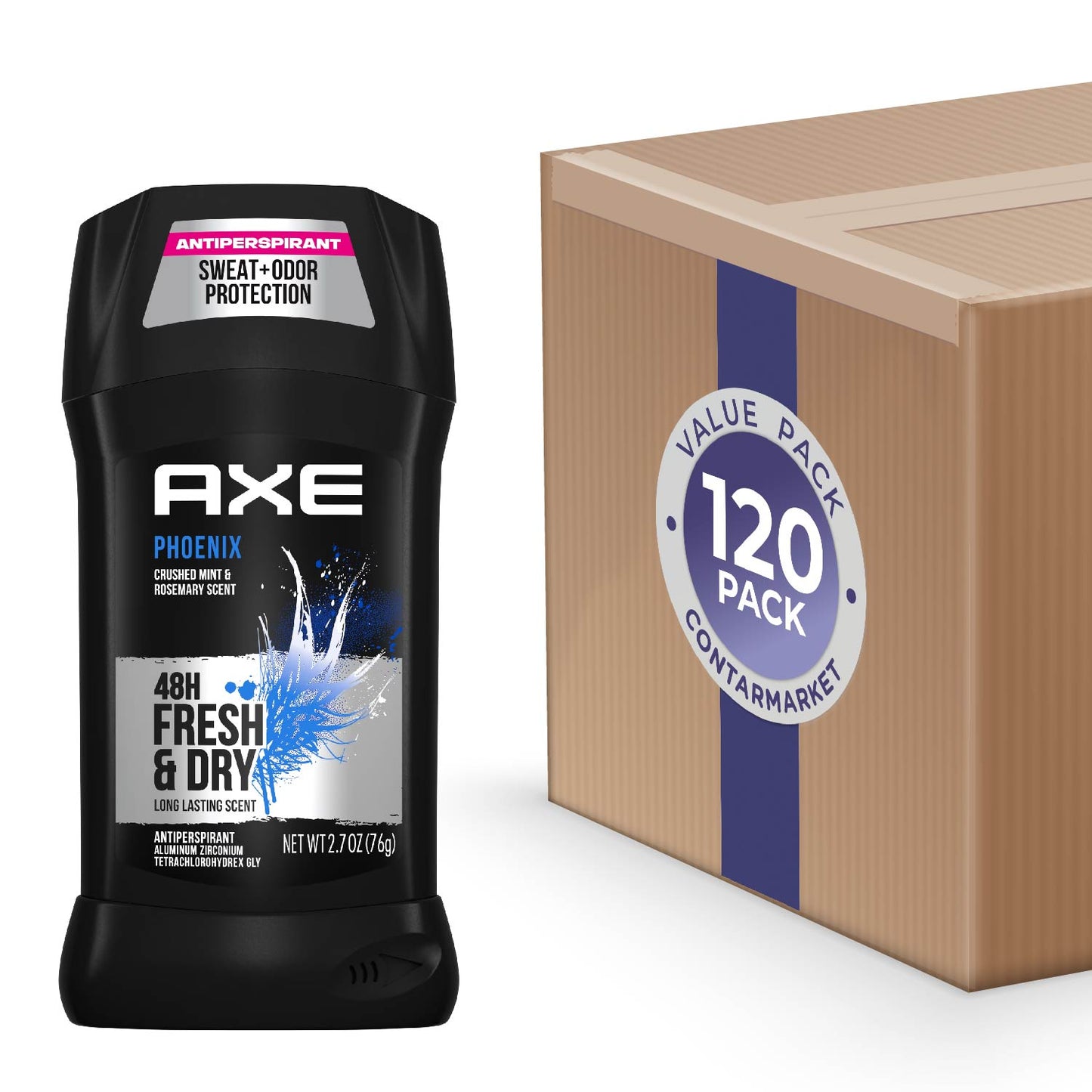 Axe Deodorant Dry Invisible Solid, Phoenix 2.7 Oz - 120 Pack