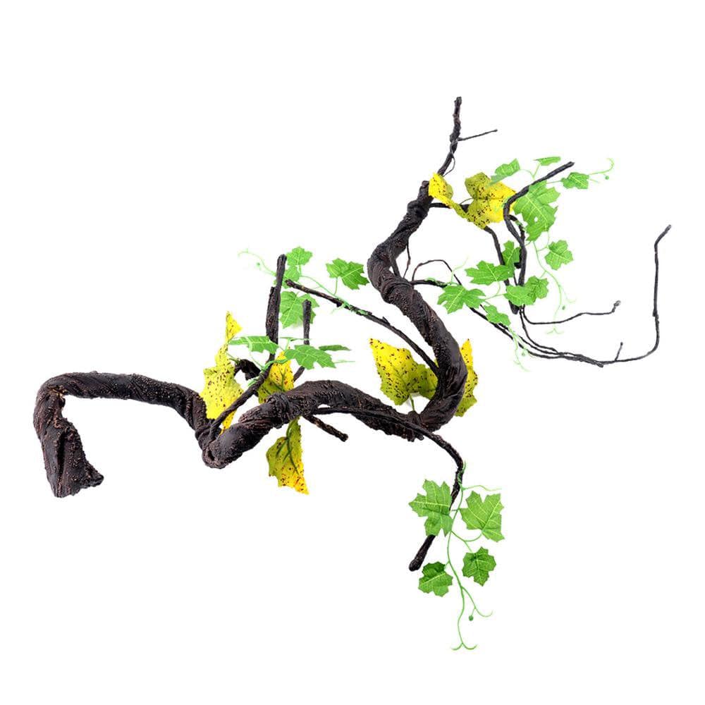 Younar Reptile Climbing Vines Jungle Climbing Branches Habitat Terrarium Plant Decoration Accessories for Climbing Lizard Bearded Dragon Chameleon Lizards Snakes 2 Styles Wondeful