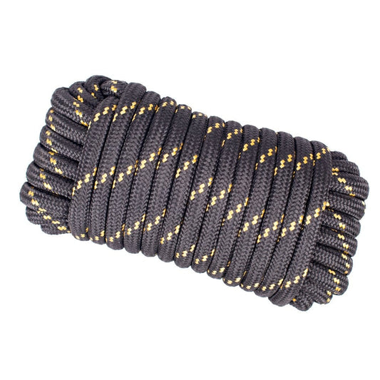 1/2 In. X 50 Ft. Polypropylene Diamond Braid Rope Black Multicolor