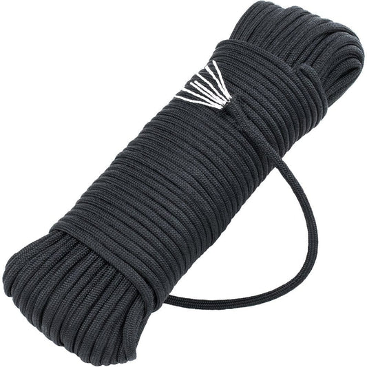 100 Ft. Type III 7 Strand 550 Paracord Mil Spec Black Parachute Cord Outdoor Rope Tie Down