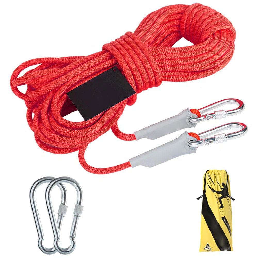 10M/393Inch Outdoor Climbing Rope Rock Climbing Safety Rope High Strength Rappelling Rope with Storage Bag and 2 Buckles for Outdoor Climbing Rescue