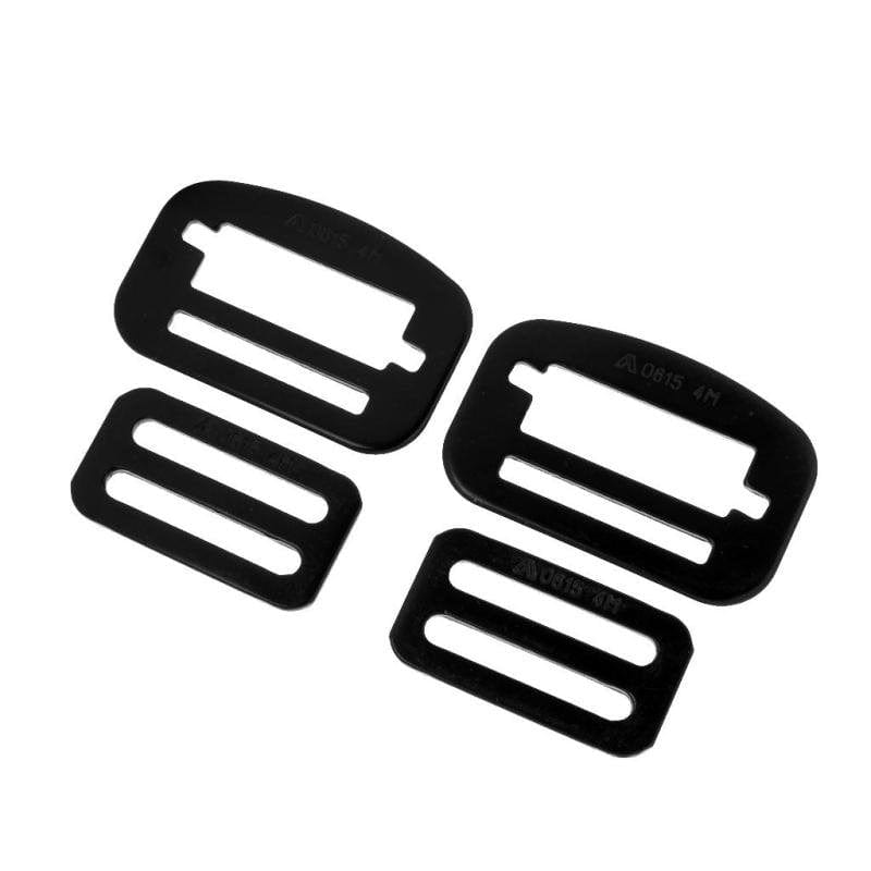2 Pairs Alloy Steel Fastener Locking Clip for Rock Climbing Harnesss Black