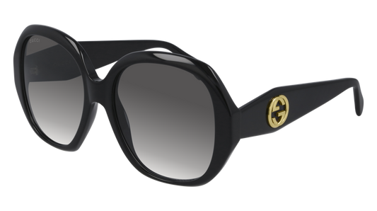 Gucci GG0796S Acetate, Black, Gucci, Sunglasses, Womens