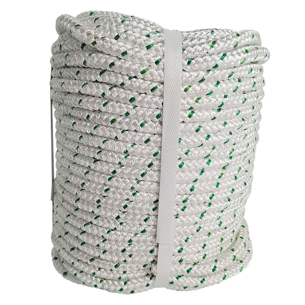 3/8" X 100 Ft Double Braid Polyester Rope 4800Lbs Breaking Strength Strong Pulling Rope for Climbing Sailing Camping Swings