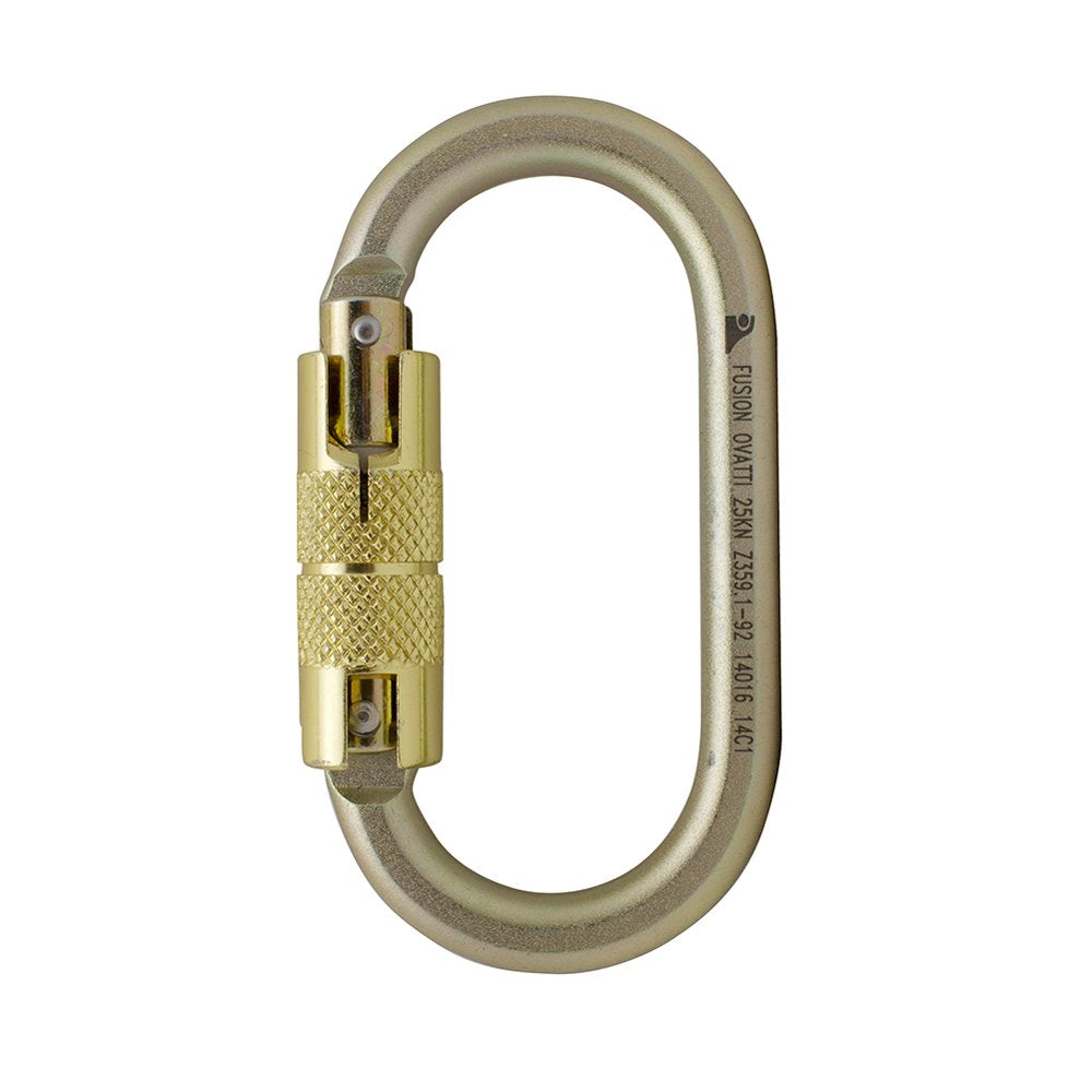 Fusion Climb Ovatti Steel Auto Lock Oval-Shaped Carabiner