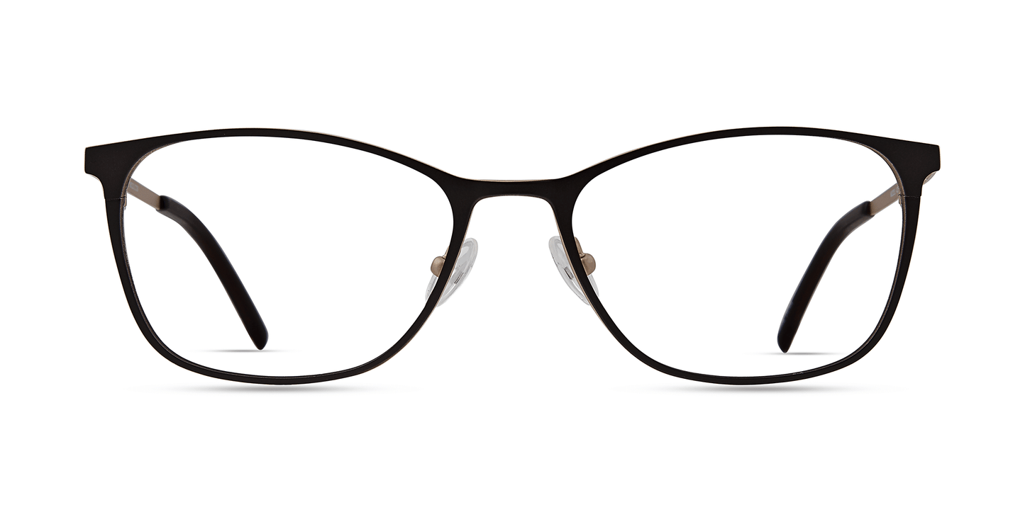 modo 4231 optical eyewear ladies female women titanium metal made in japan lightweight comfortable strong durable square shape medium to large faces classic modern contemporary matte brown front