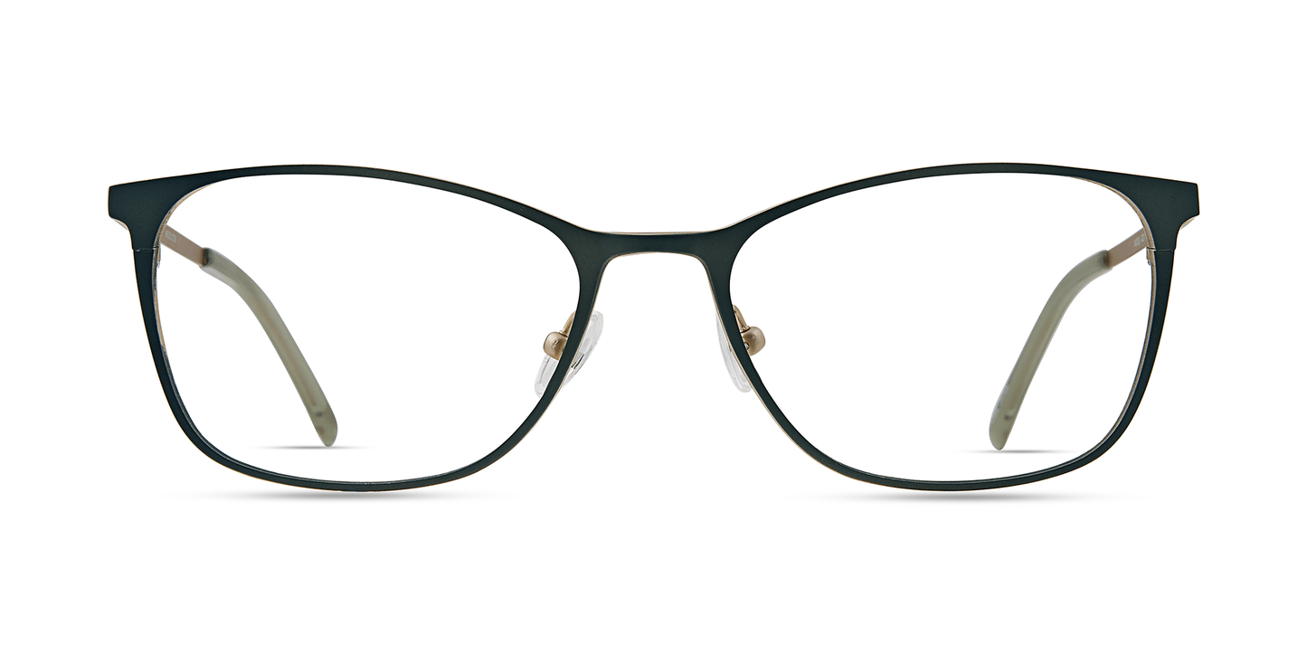 modo 4231 optical eyewear ladies female women titanium metal made in japan lightweight comfortable strong durable square shape medium to large faces classic modern contemporary matte grey green front