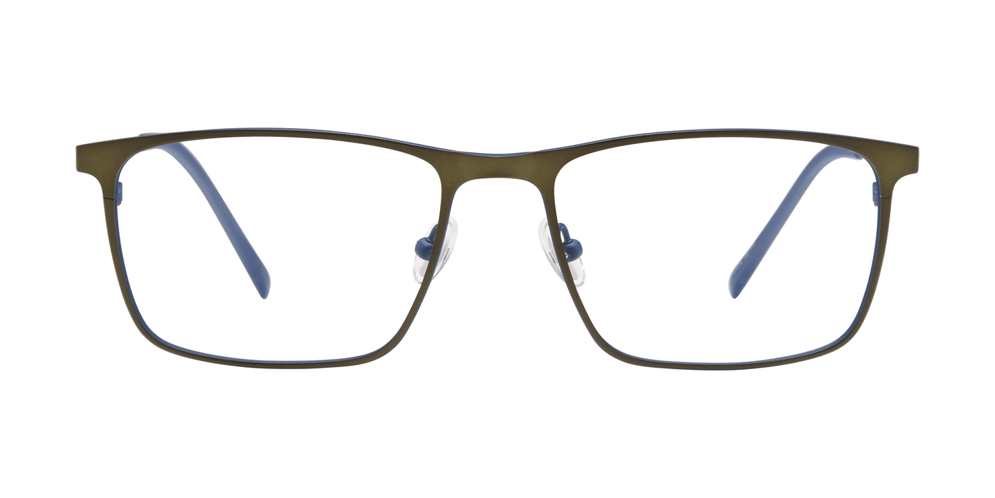 modo 4238 prescription optical eyewear glasses made in japan titanium lightweight durable strong comfortable modern contemporary petite casual clean sleek matte olive front