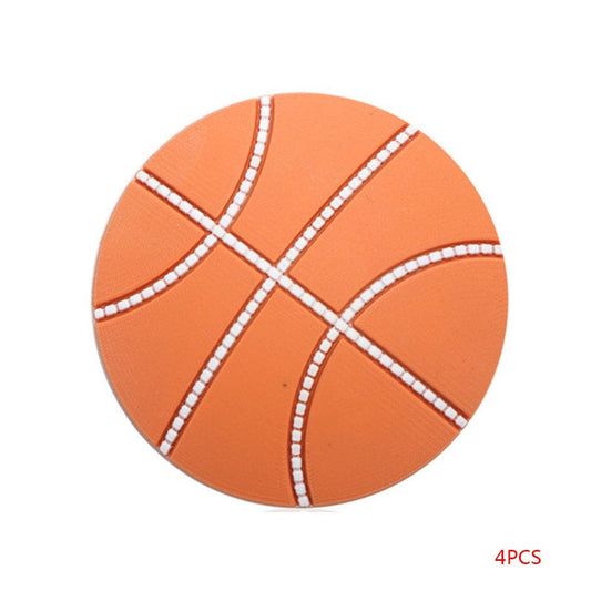 4Pcs Mute Door Rear Wall Crash Waterproof Anti-Collision Adhesive Pad Basketball Style 5Cm