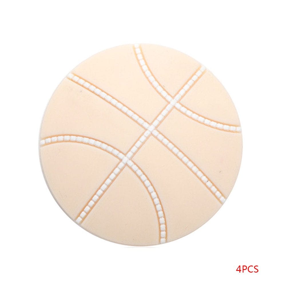 4Pcs Mute Door Rear Wall Crash Waterproof Anti-Collision Adhesive Pad Basketball Style 5Cm