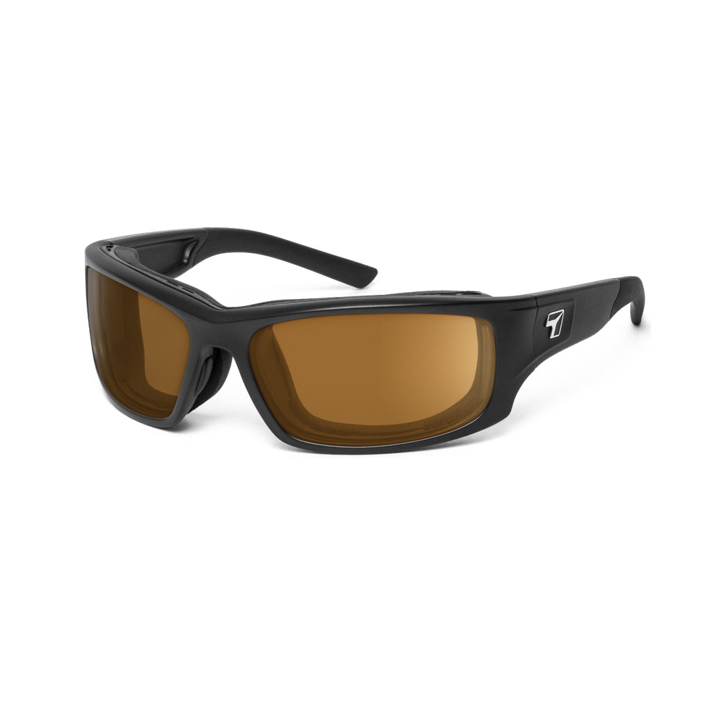 7eye Panhead in Matte Black Frame and Copper Lens profile view