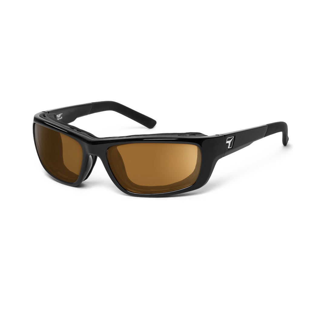 7eye Ventus in Glossy Black Frame and Copper Lens profile view
