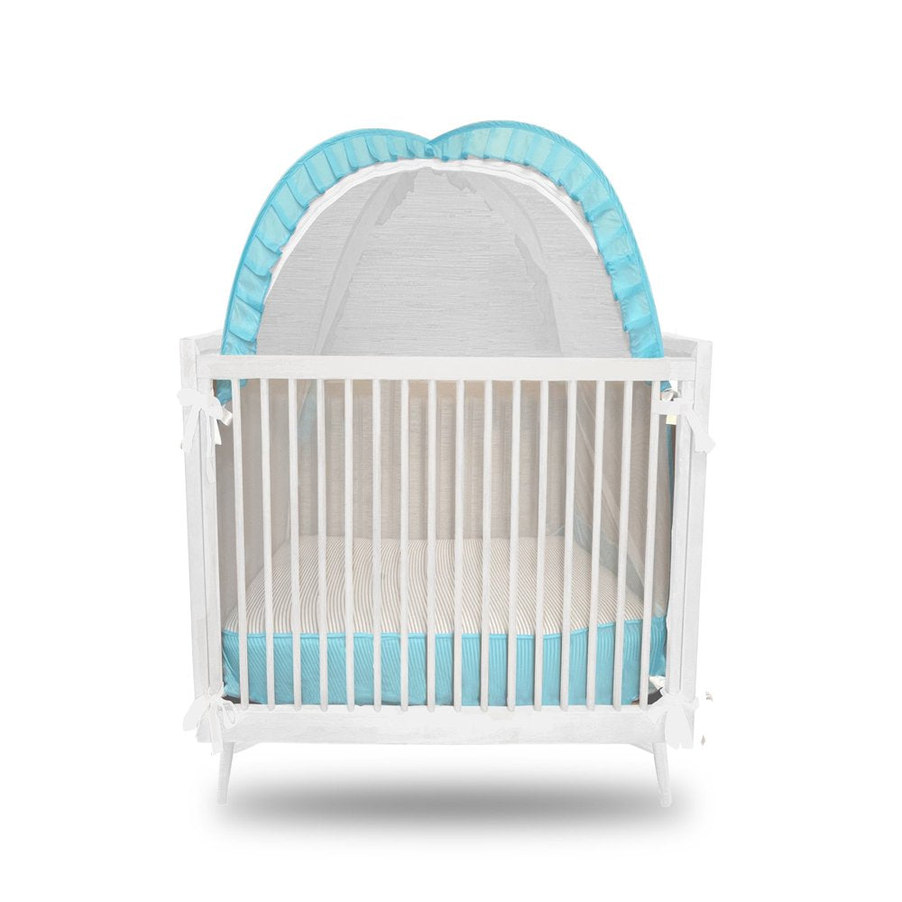 Beyond Home Safety Baby Crib Tent Crib Net to Keep Baby In, Pop up Crib Tent Canopy Keep Baby from Climbing Out in Grey Unisex