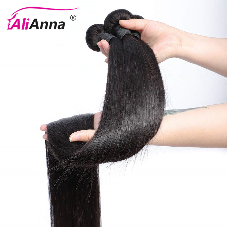 Straight Remy Human Hair  Bundles