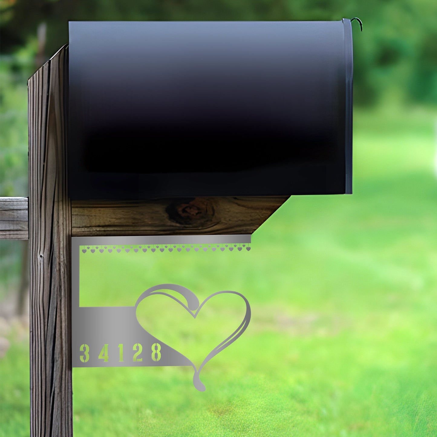 Hearts Address Mailbox Sign