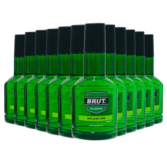 Brut Classic Scent Splash-On Men's Lotion, 3.5 Fl Oz ea - 12 Pack