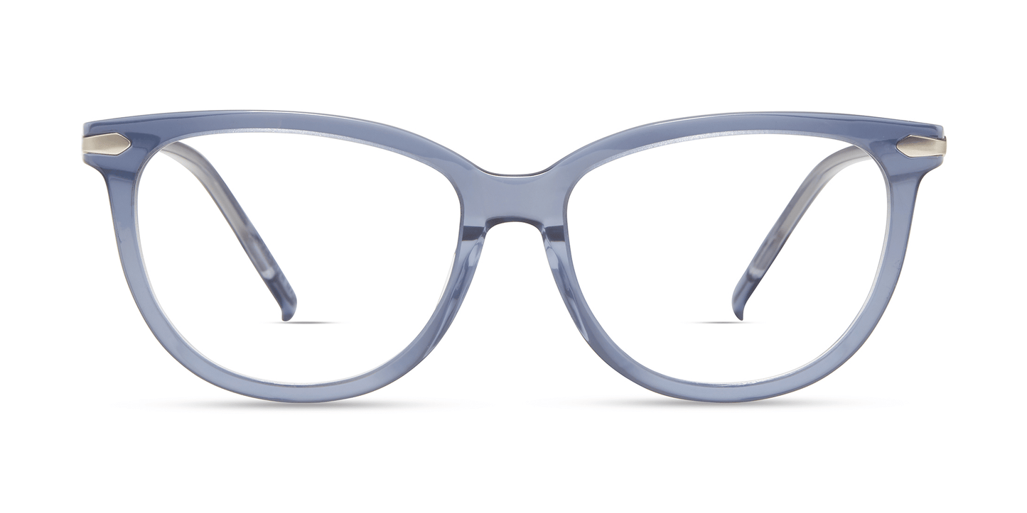 modo fulton brooklyn made handmade optical prescription eyewear glasses classic cat eye modern contemporary acetate plastic titanium lightweight comfortable durable women ladies female blue