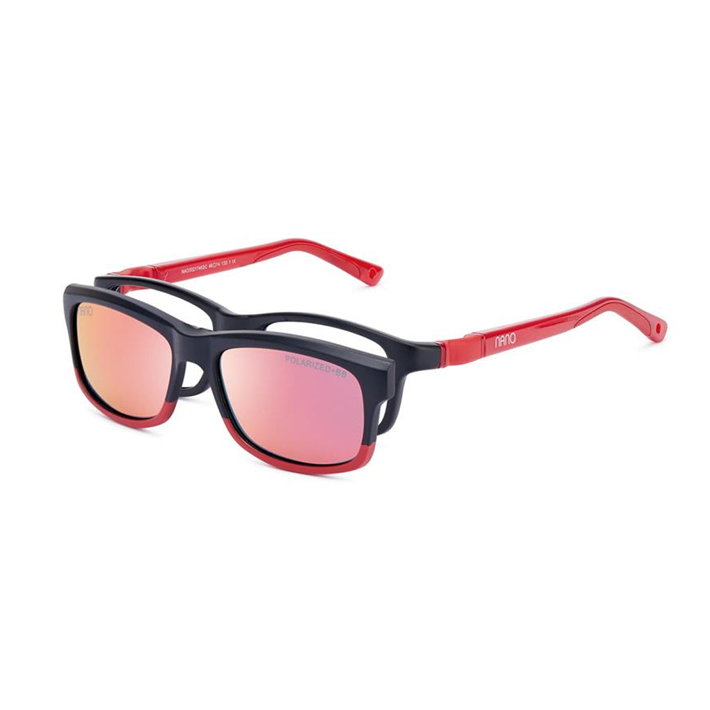 Nano Crew Solar Clip Black/Red angled view