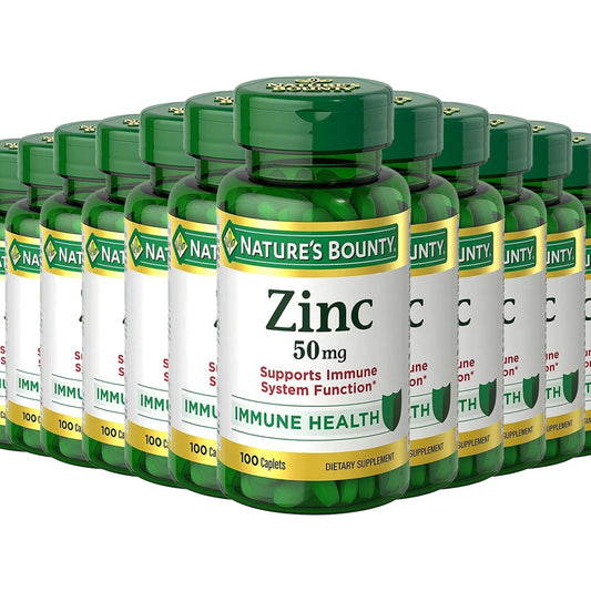 Nature's Bounty Zinc 50 Mg - 100 Ct - 12 Pack