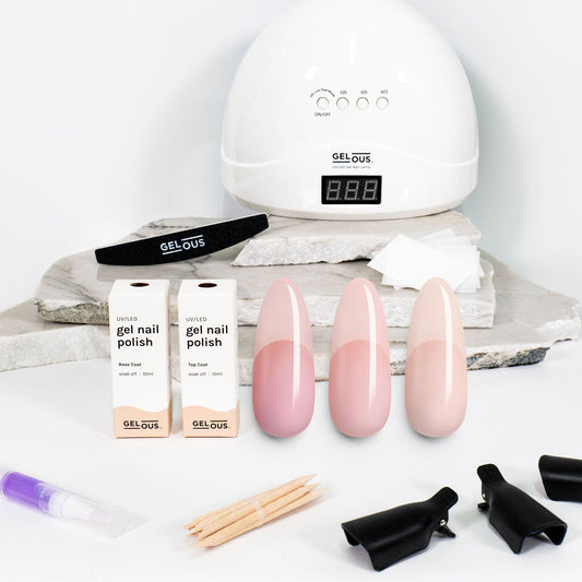 Gelous gel nail polish Barely There Polish Starter Pack - photographed in New Zealand