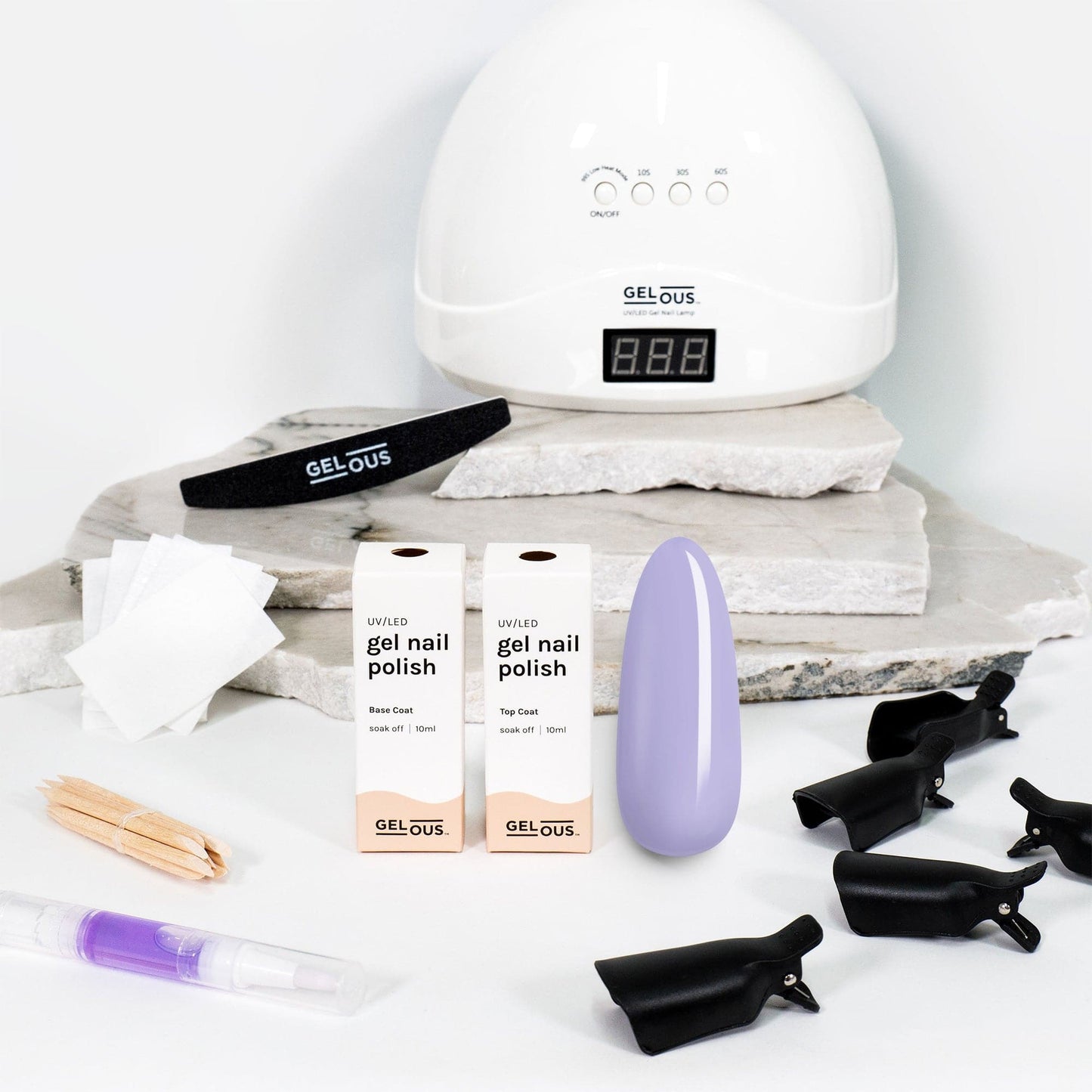 Gelous gel nail polish Digital Lavender Starter Pack - photographed in New Zealand