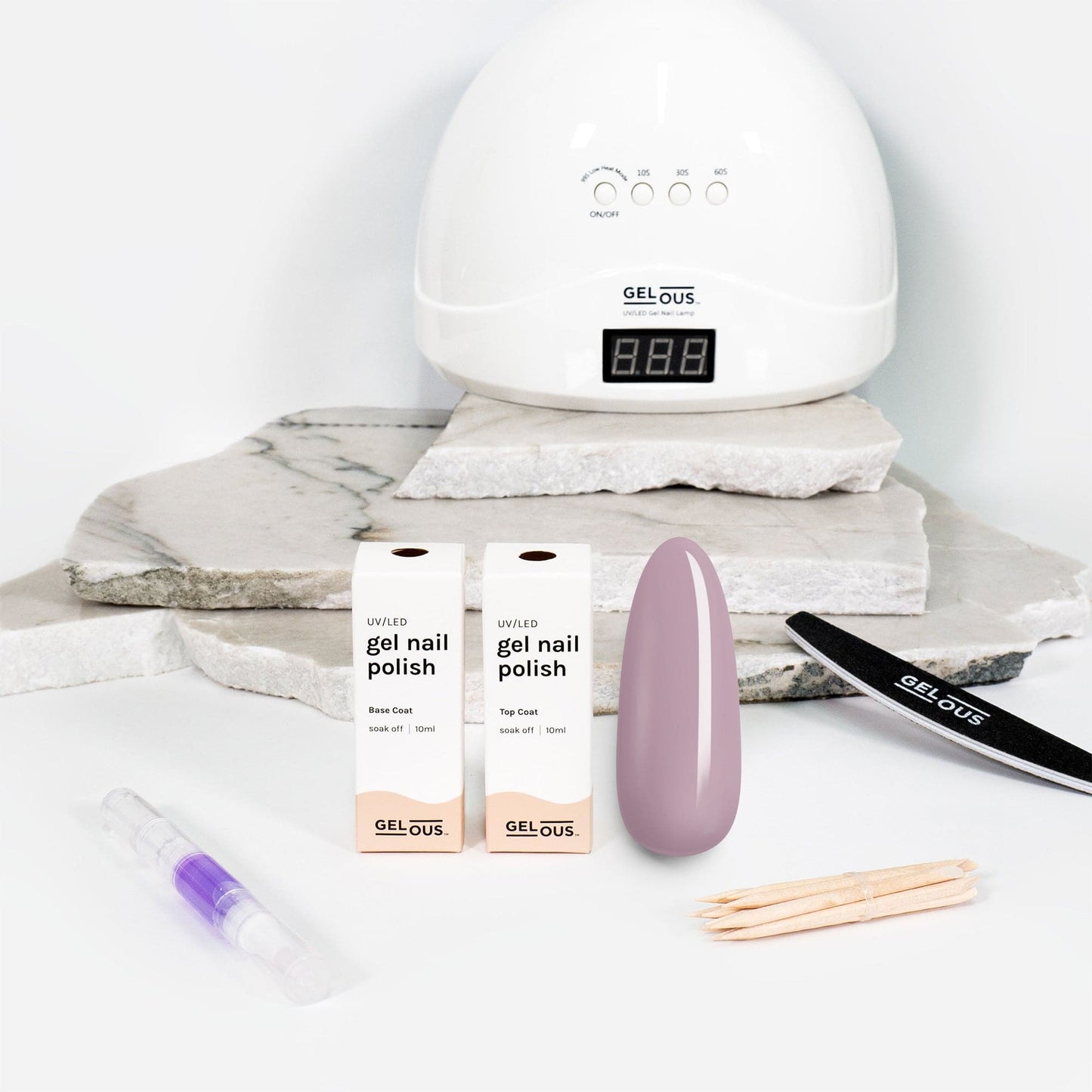 Gelous gel nail polish Dusty Pink Essentials Pack - photographed in New Zealand