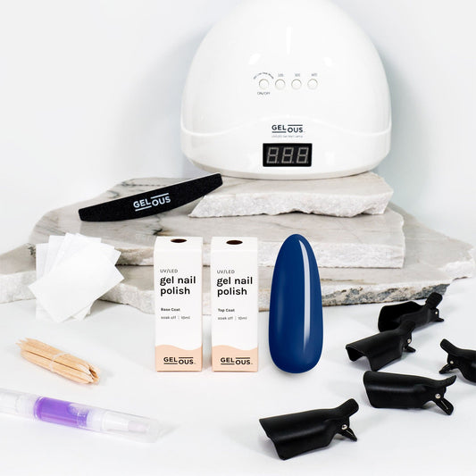 Gelous gel nail polish In the Navy Starter Pack - photographed in New Zealand