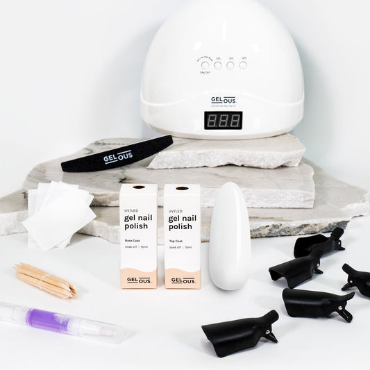 Gelous gel nail polish Just White Starter Pack - photographed in New Zealand